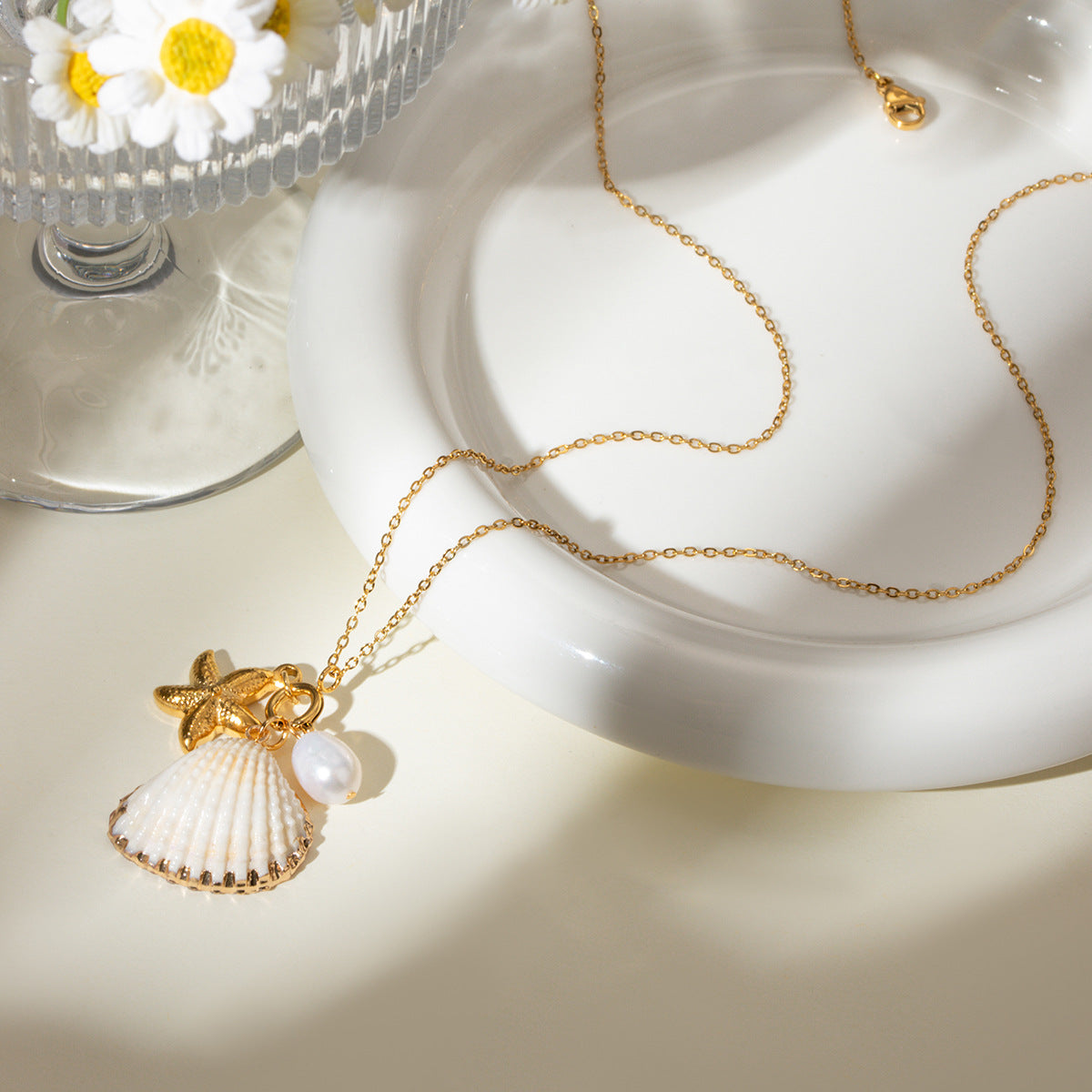 Series Pearl Accessories Fashion Starfish Shell Necklaces