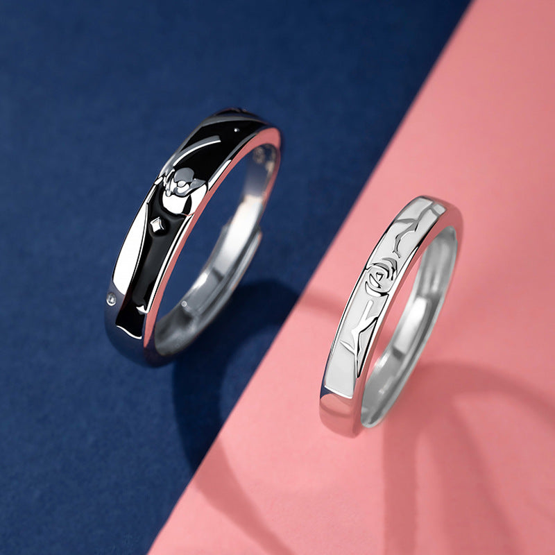 Rose Couple Minority Simple Design Light Rings