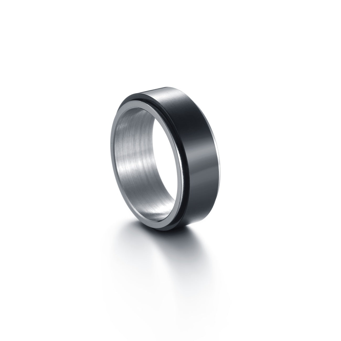 Men's Ornament Trendy Jewellery Width Titanium Steel Rings