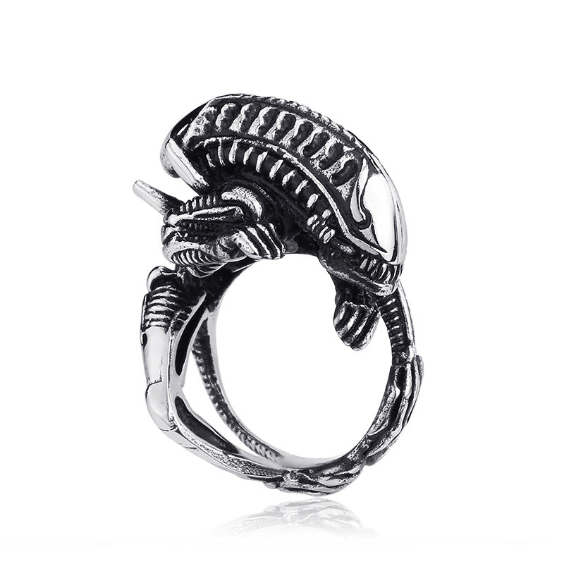 Men's Films Television Stainless Steel Hand Jewelry Lizard Rings