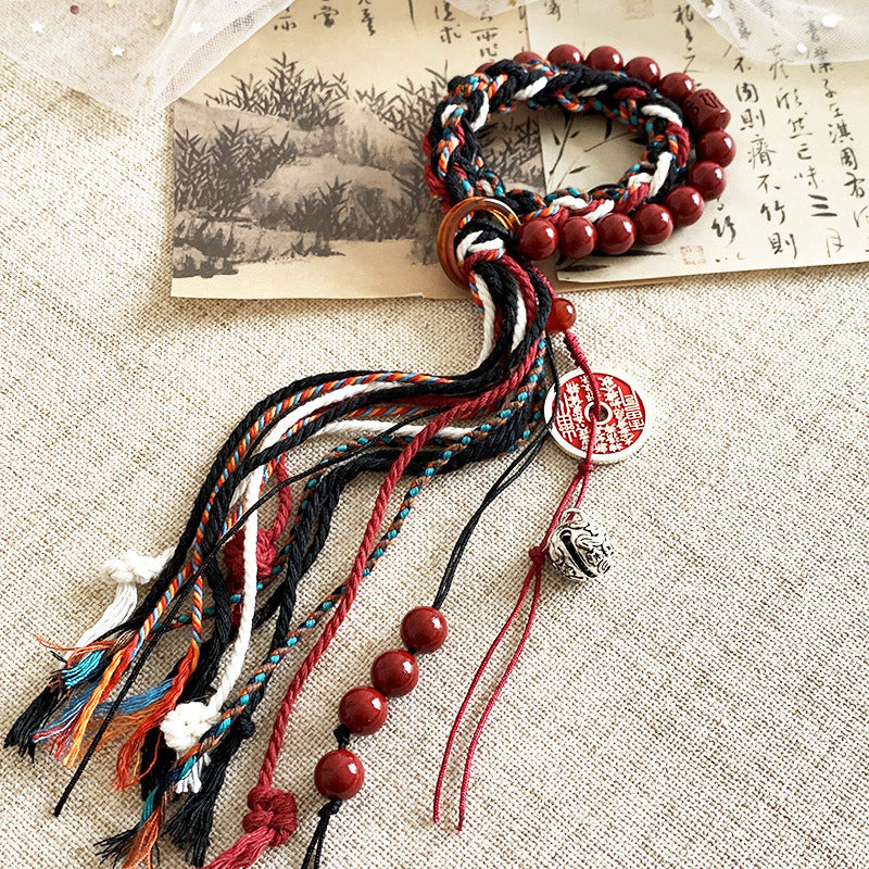 Ghost Spend Money Retro Tassel Carrying Bracelets