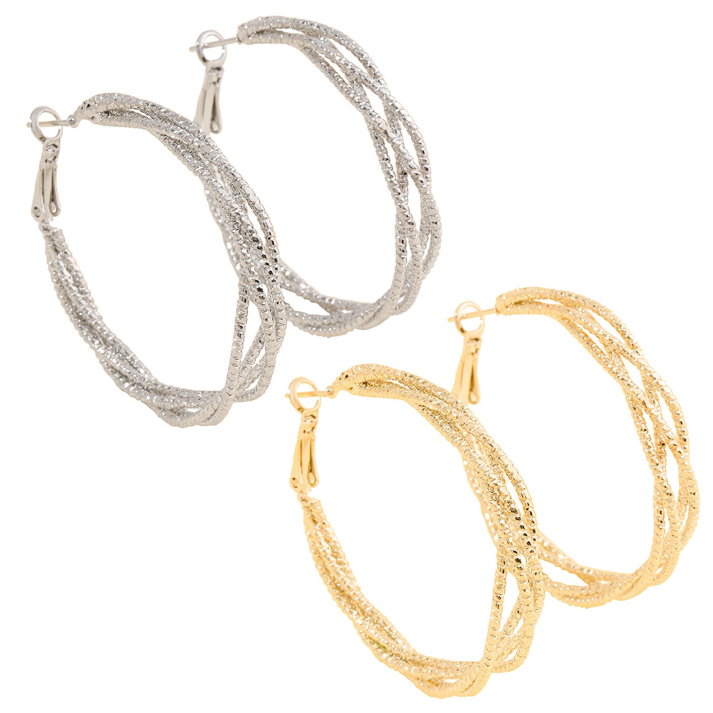 Trendy Braided Winding Twisted Hollow Twist Earrings