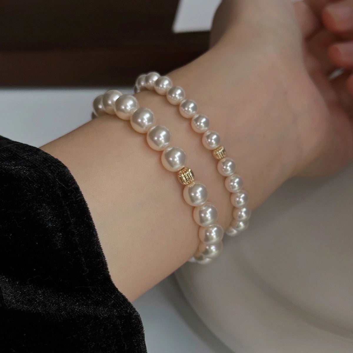 Sterling Sier Perfect Circle Pearl Affordable Luxury Bracelets