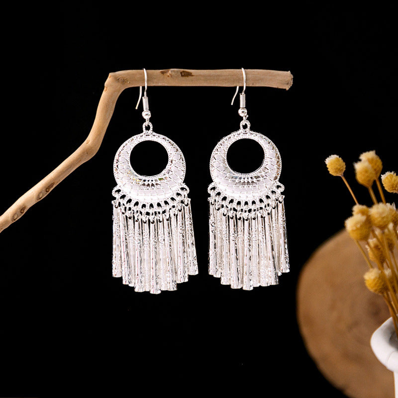 Sier Family Minority Ethnic Style Tourist Attractions Earrings