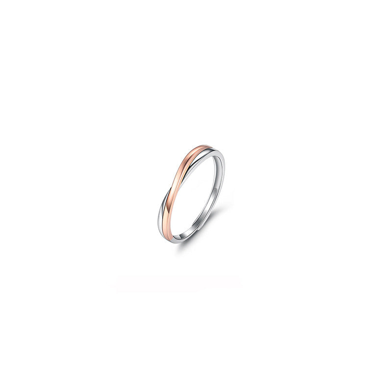 Women's & Men's Couple Sterling Sier Pair Of Double Rings