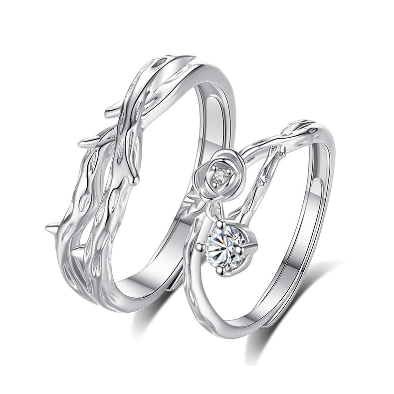 Women's & Men's Rose Couple For Design Valentine's Day Rings