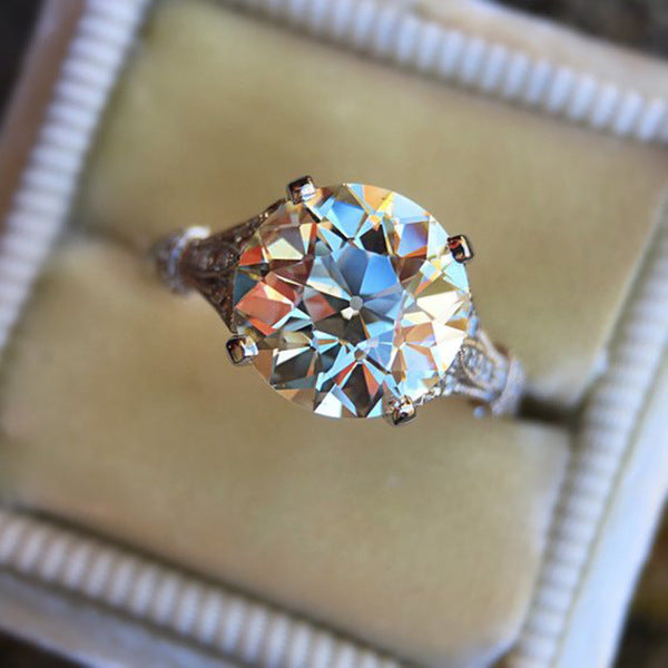 Sky Rose Gold White Round Diamond Suitable For Rings
