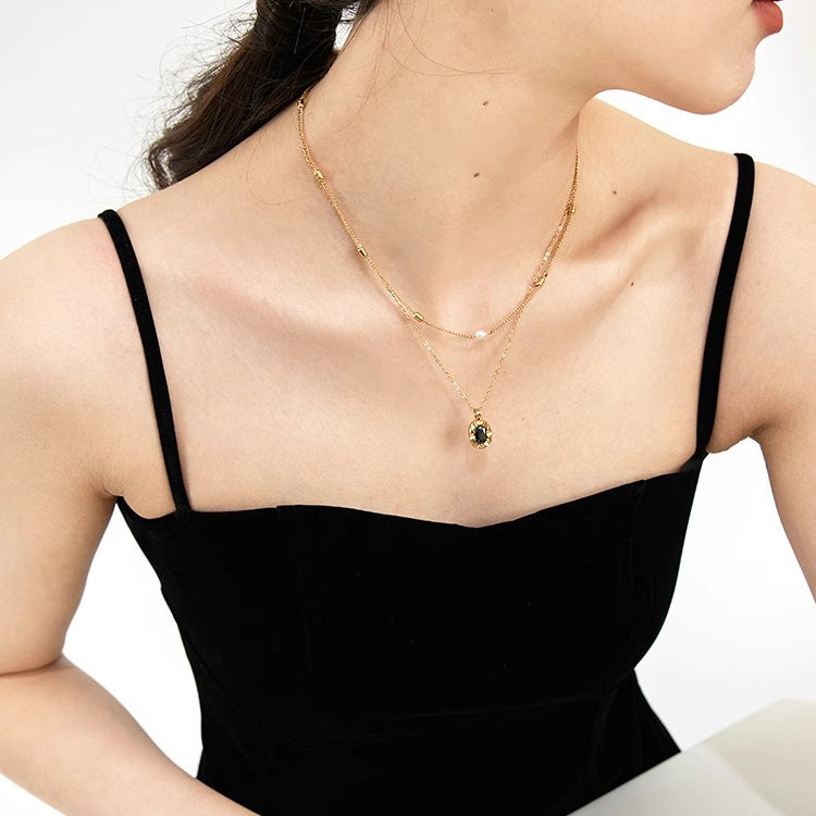 High Sense Everyday Joker Twin Pearl Necklaces