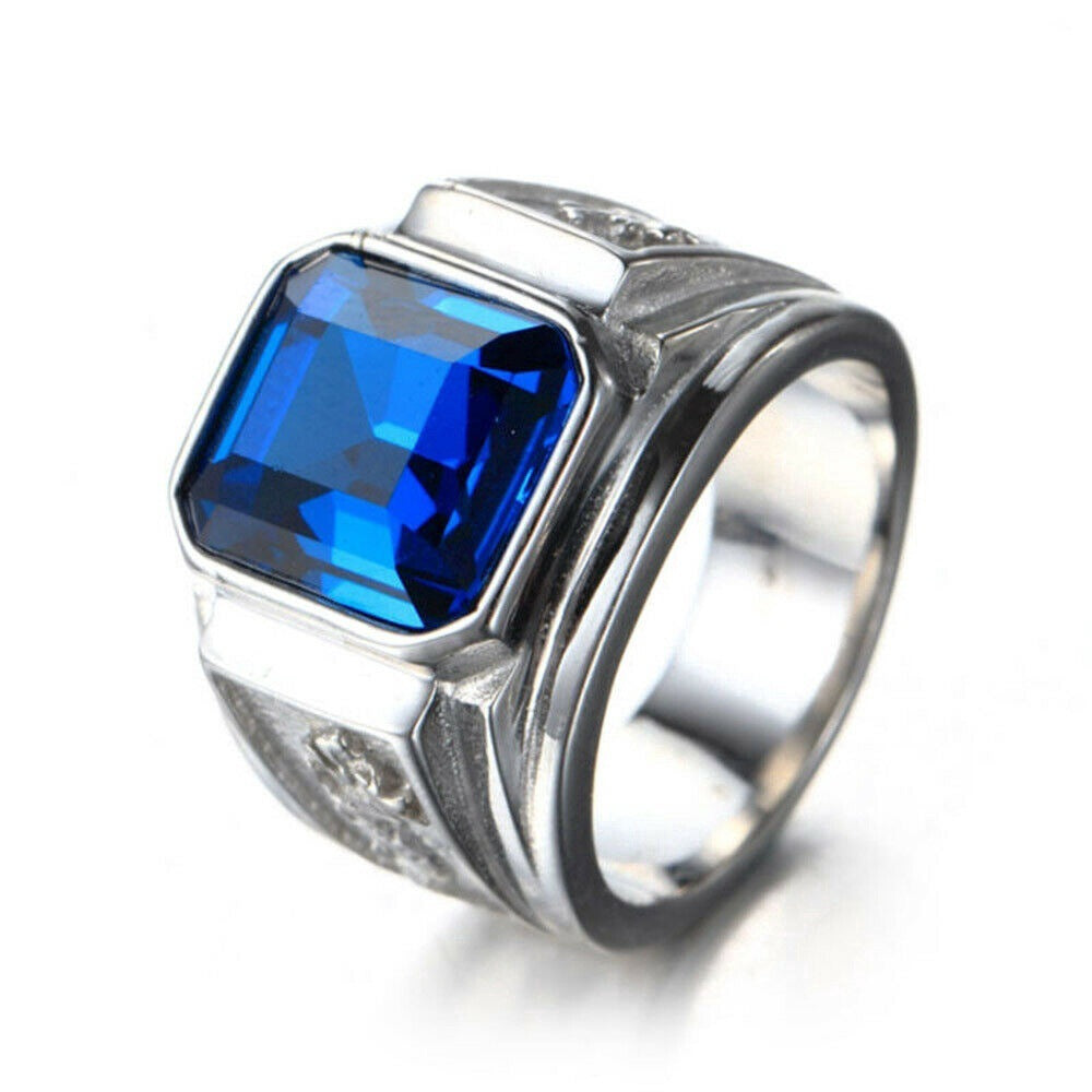 Men's Color Gem Personality Dragon Totem Fashion Rings