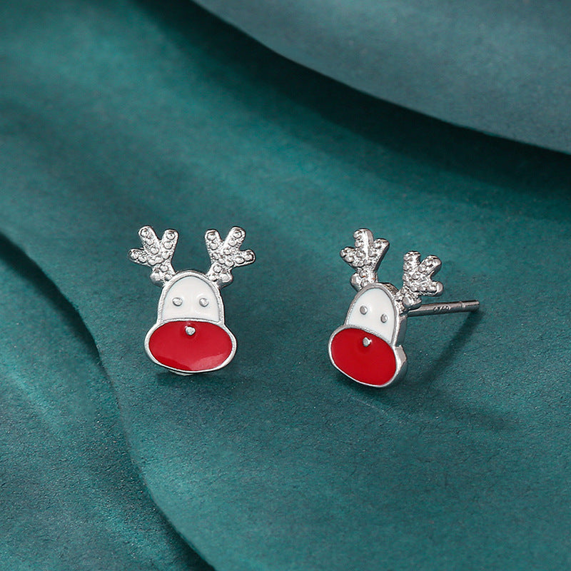 Series Korean Style Simple Cute Elk Niche Earrings