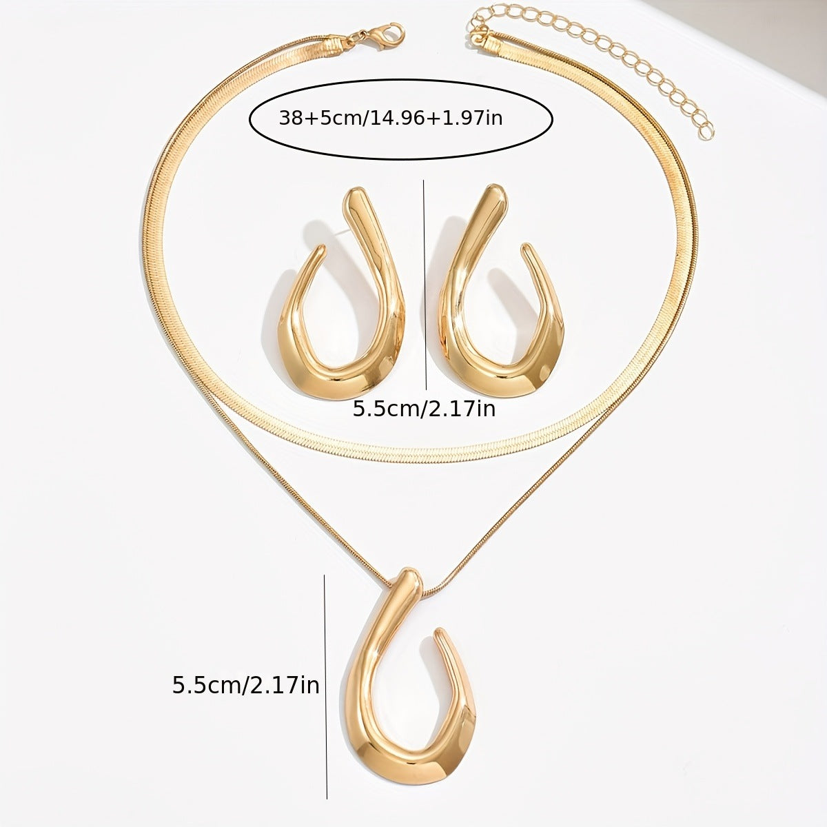 Women's Cold Style Gold Irregular Fashion Geometry Pattern Necklaces