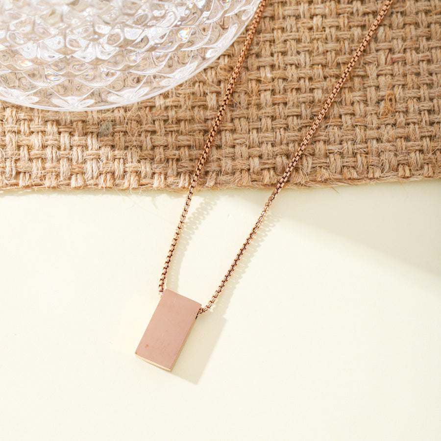 Geometric Cuboid Ornament Clavicle Chain High-grade Necklaces