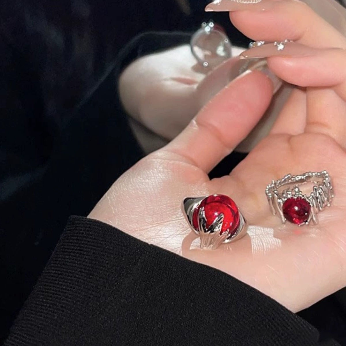 Open Female Design Trendy Cold High Sense Fashionable Rings