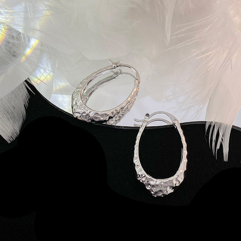 Women's Sier Simple Elegant Fashionable High-grade Niche Earrings