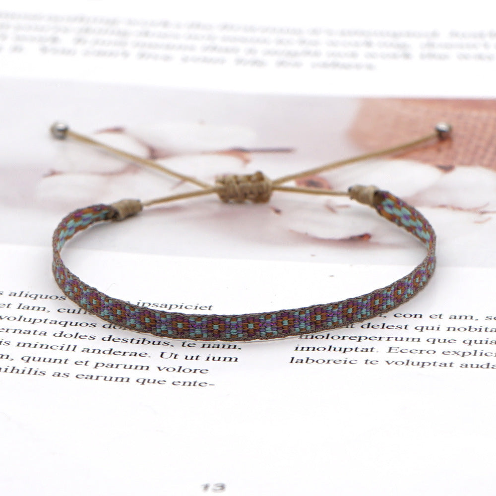 Women's South American Columbia Ethnic Style Webbing Bracelets