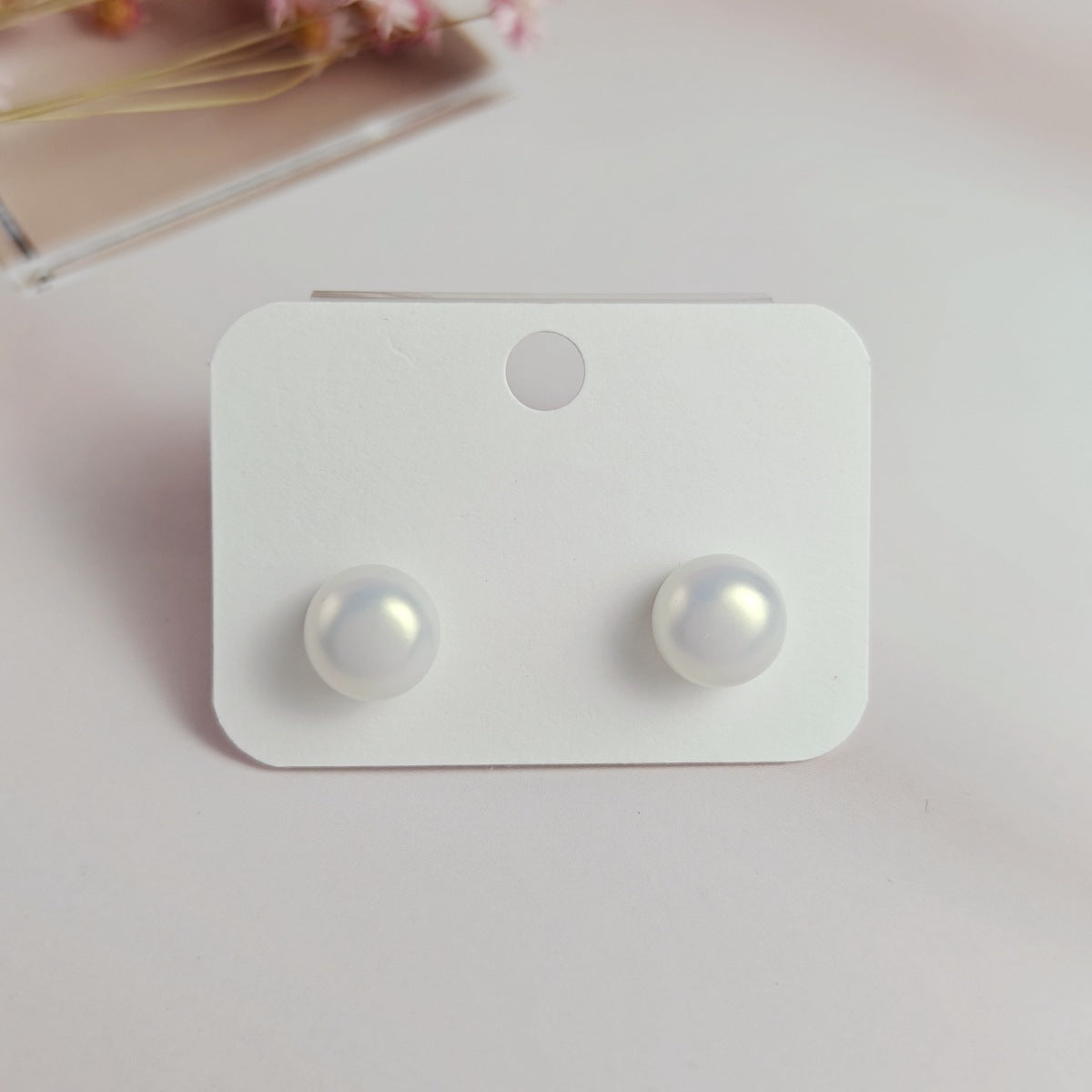Women's Pearl White Champagne Vintage Steamed Bread Earrings