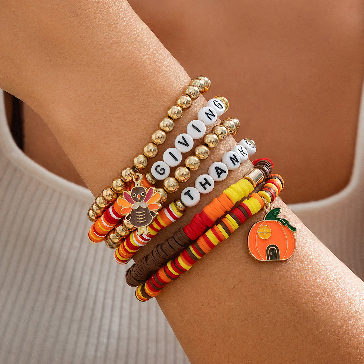 Leaf Acrylic Creative Handmade Polymer Clay Bracelets