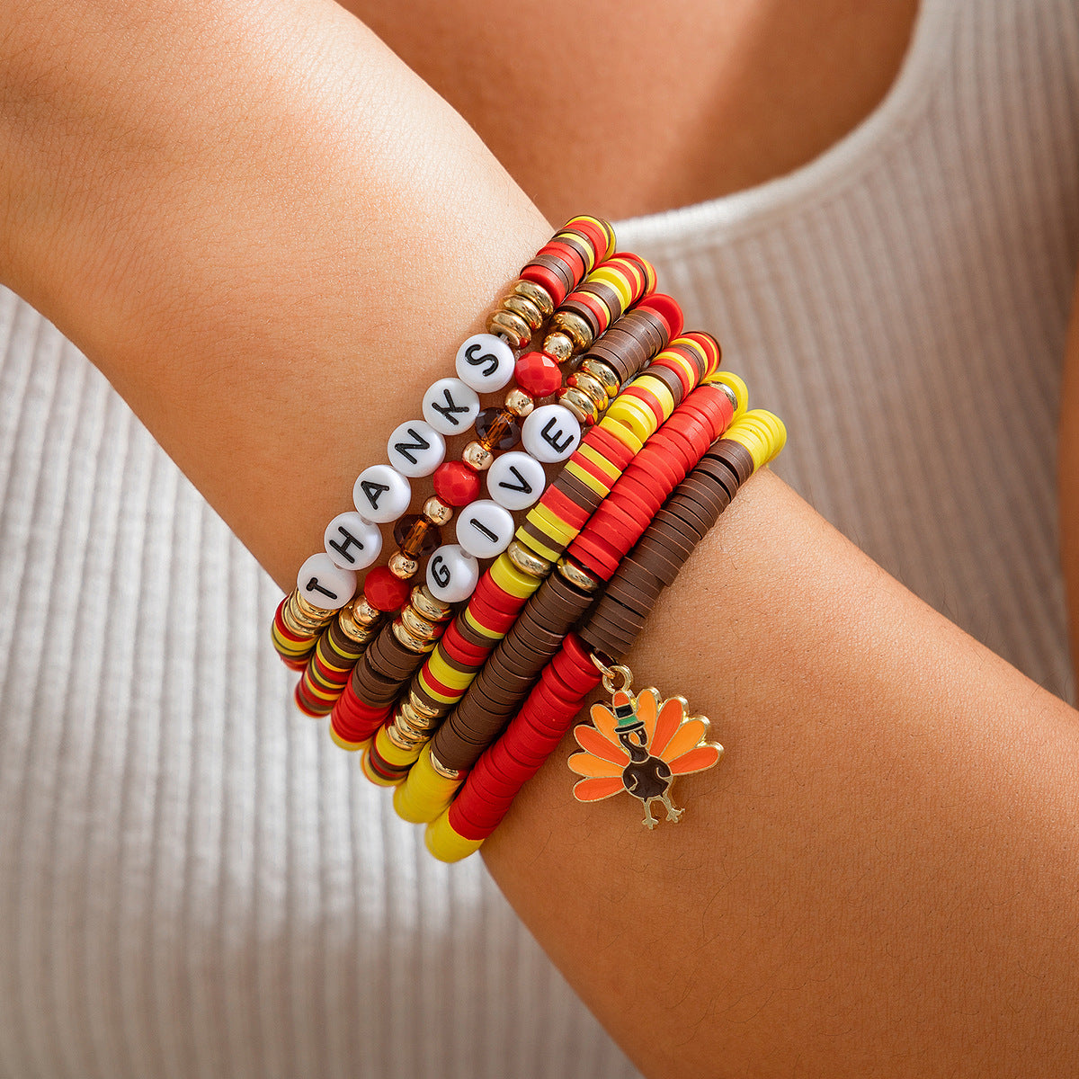 Leaf Acrylic Creative Handmade Polymer Clay Bracelets