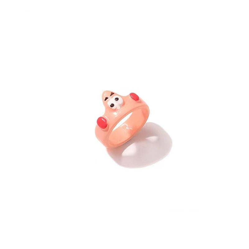 Sponge Star Painted Octopus Crab Boss Series Rings