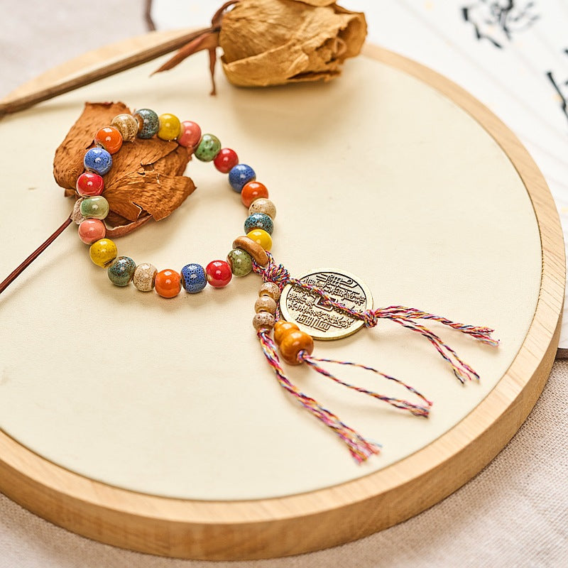 Women's Ceramic Ethnic Style Chinese Popular Ancient Bead Bracelets