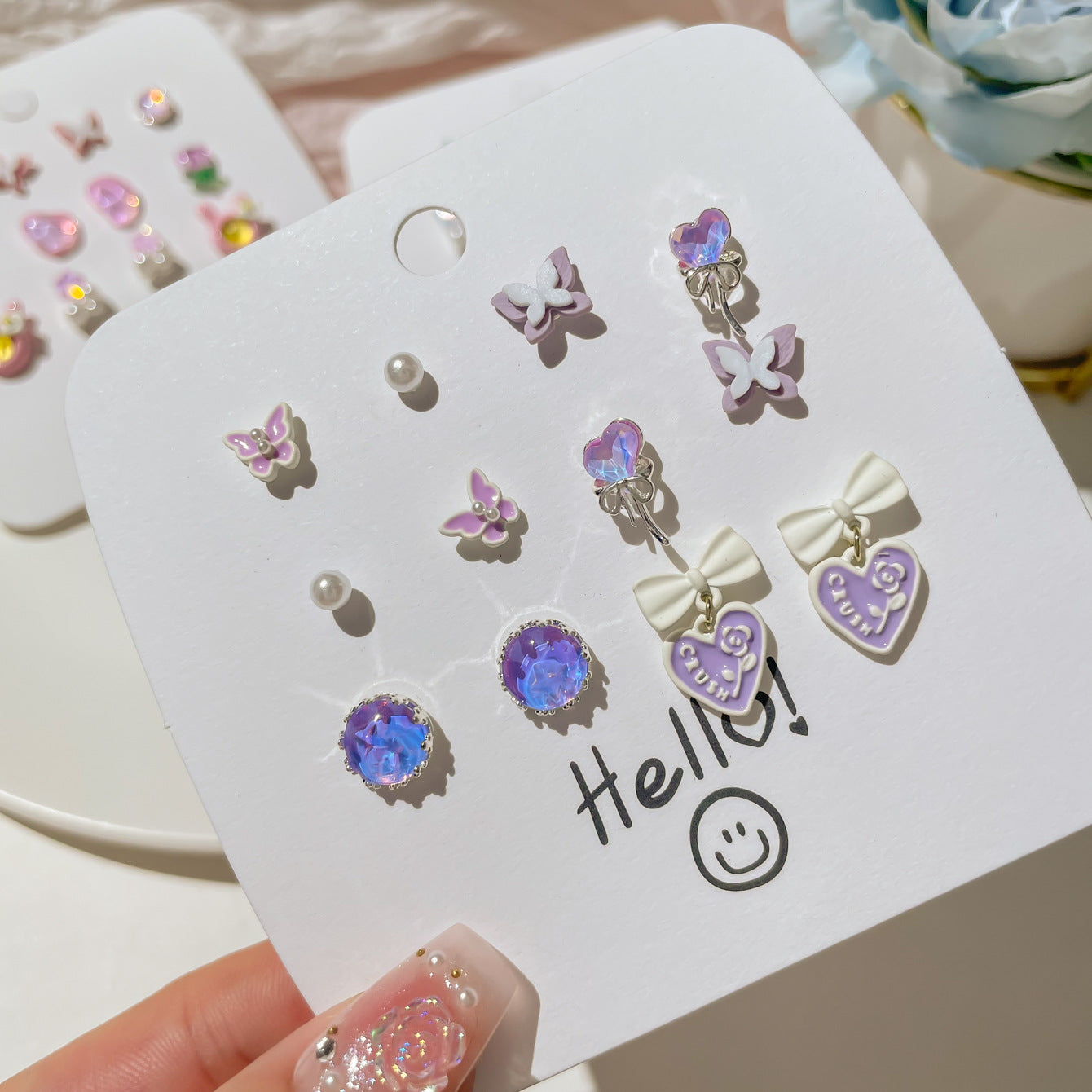 Small Ear High-grade Suit Fresh Cute Earrings