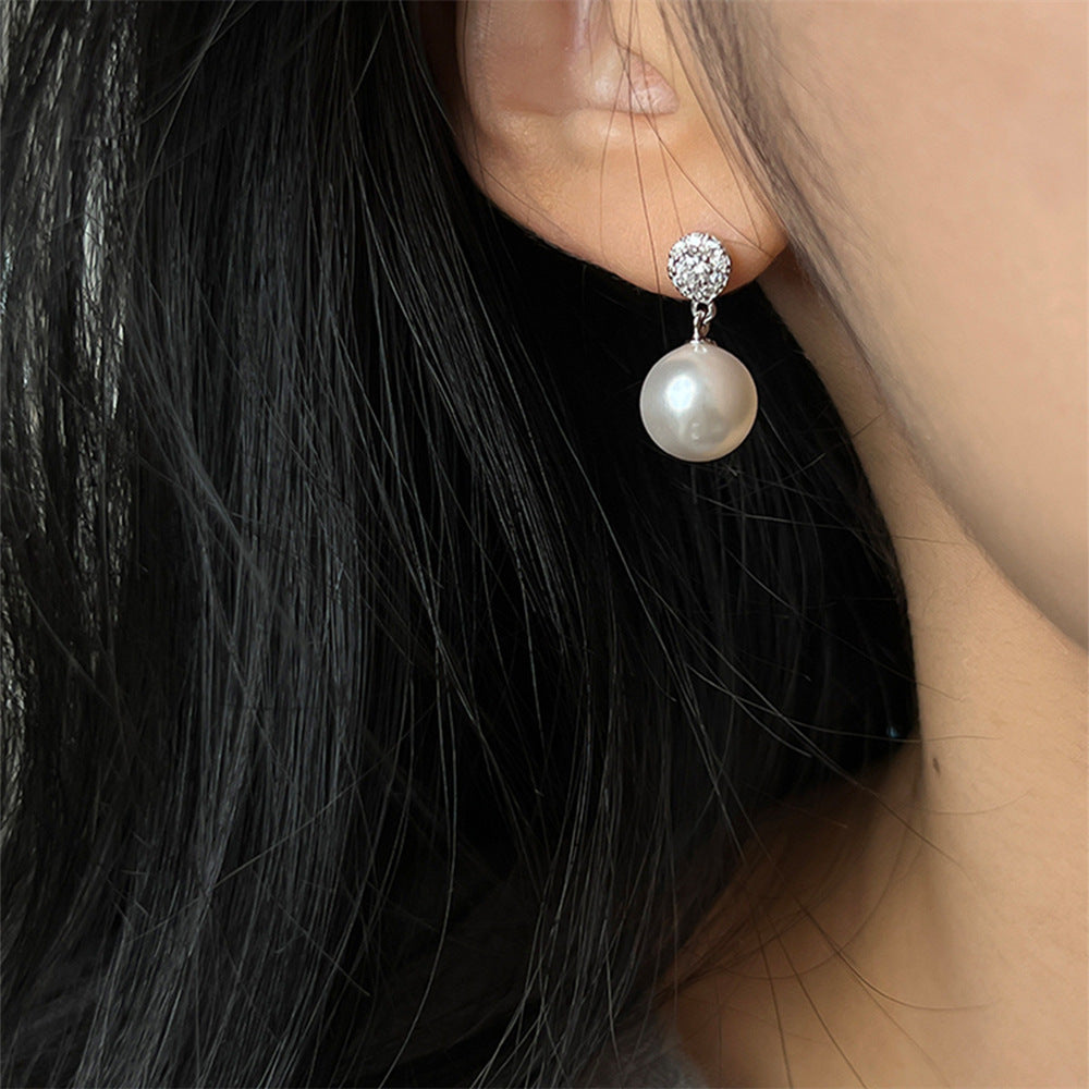 Women's Style High-grade Pearl For Sterling Sier Earrings