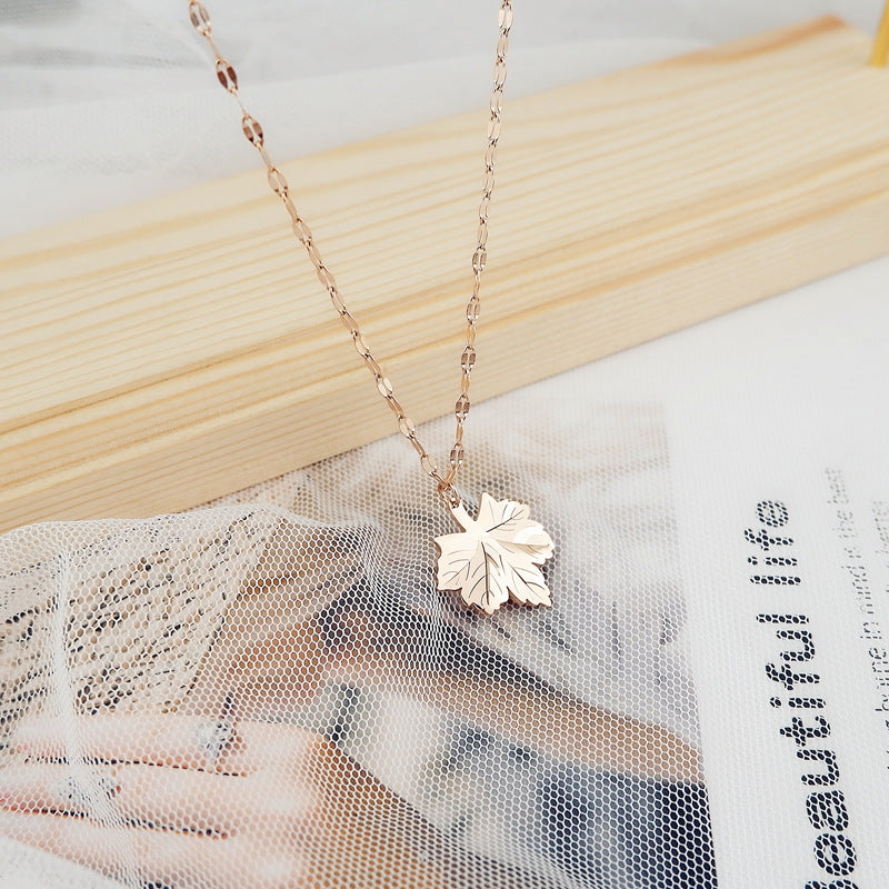 Shaped Korean Simple No Color Fading Clavicle Necklaces