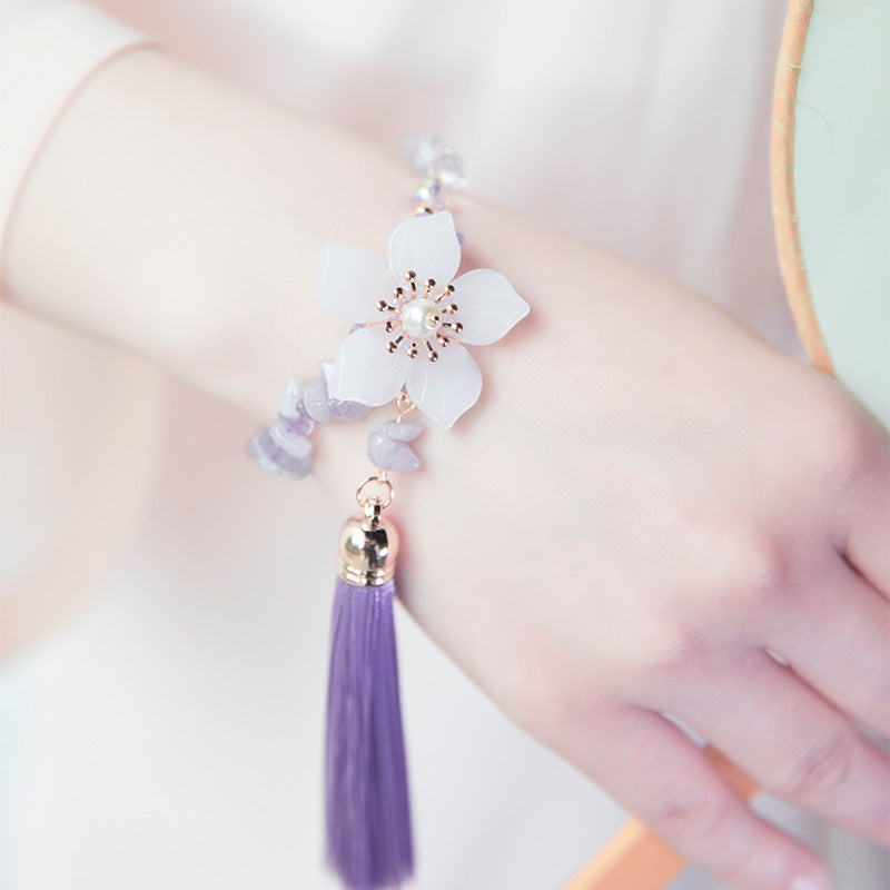 Women's Clearance Ancient Style Crystal Tassel Ethnic Handmade Bracelets