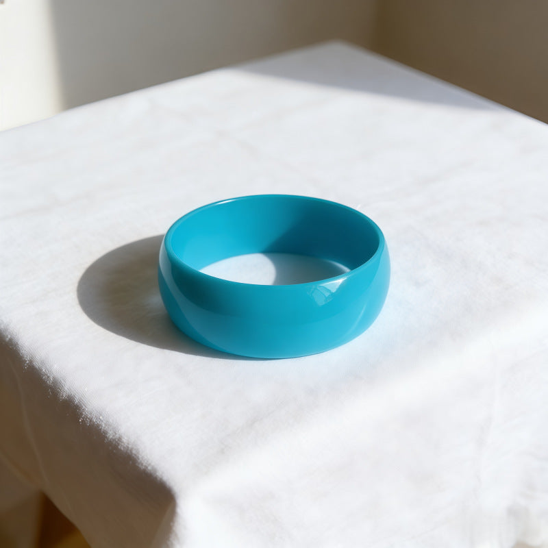 Plastic Popular Aperture Solid Color Glossy Bracelet