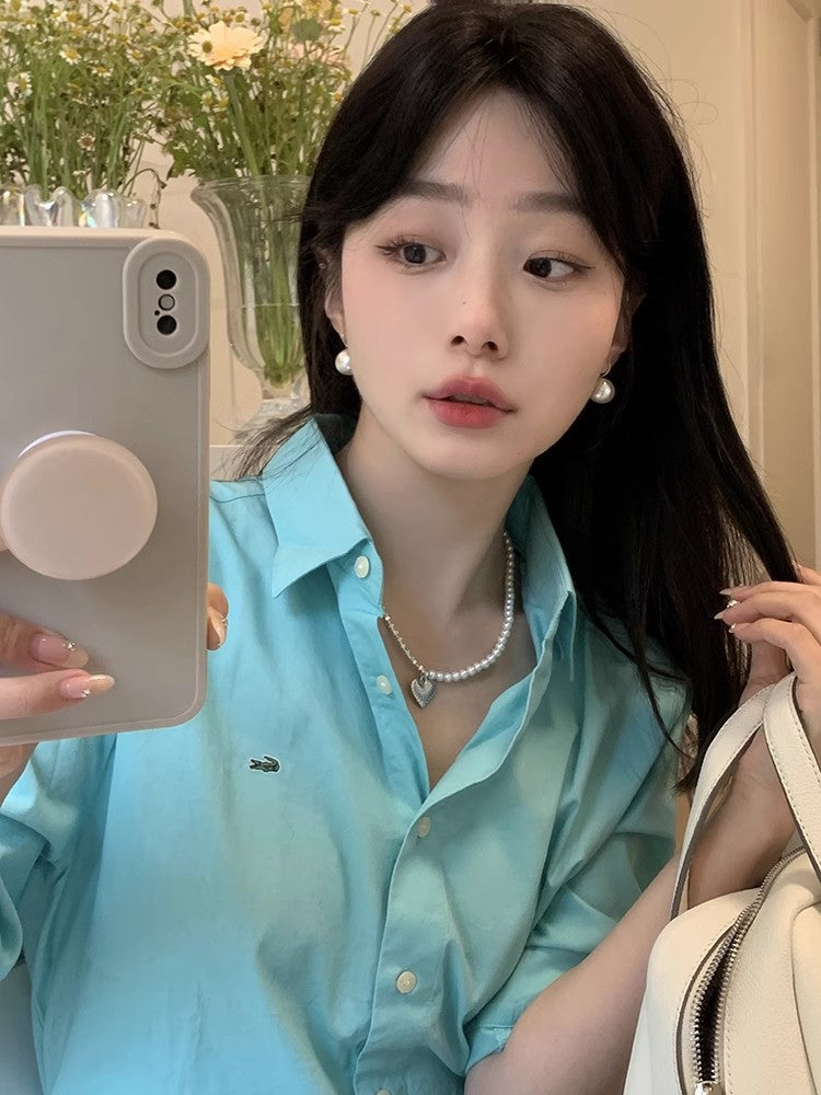 Women's Gentle Imitation Pearl Aura Essence High Earrings