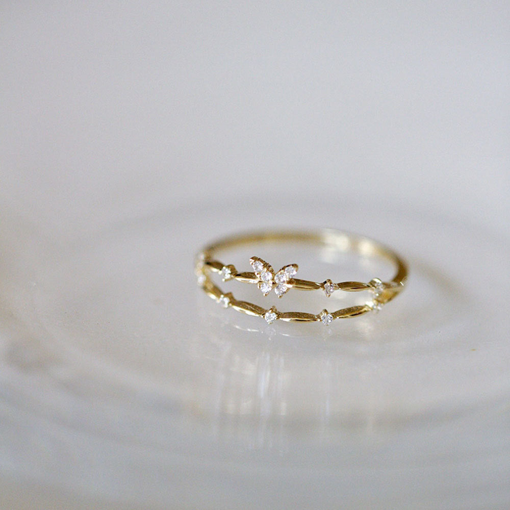 Gold Plated Special Interest Light Luxury Rings