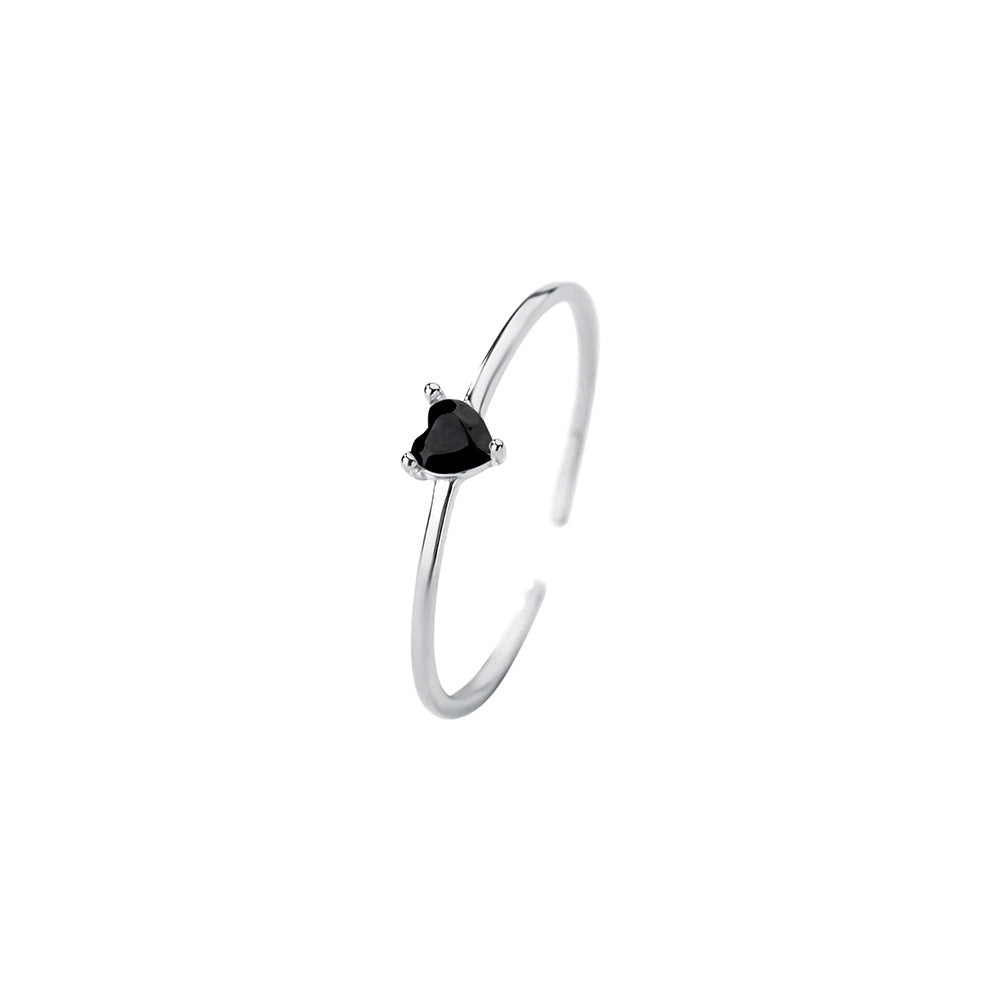 Loving Heart In Sterling Sier White Rings