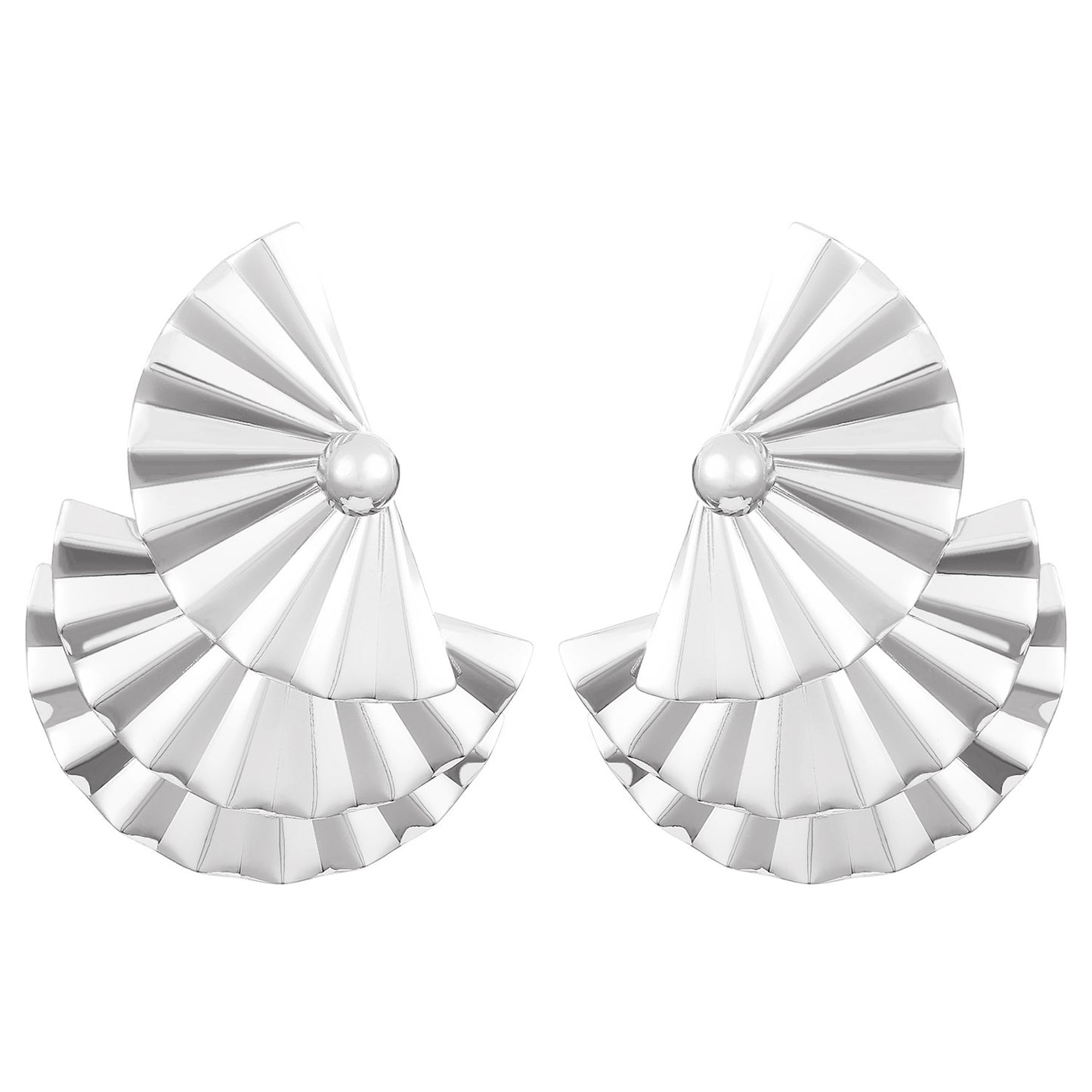 Women's Square Love Star Frosted Elegant Stainless Earrings