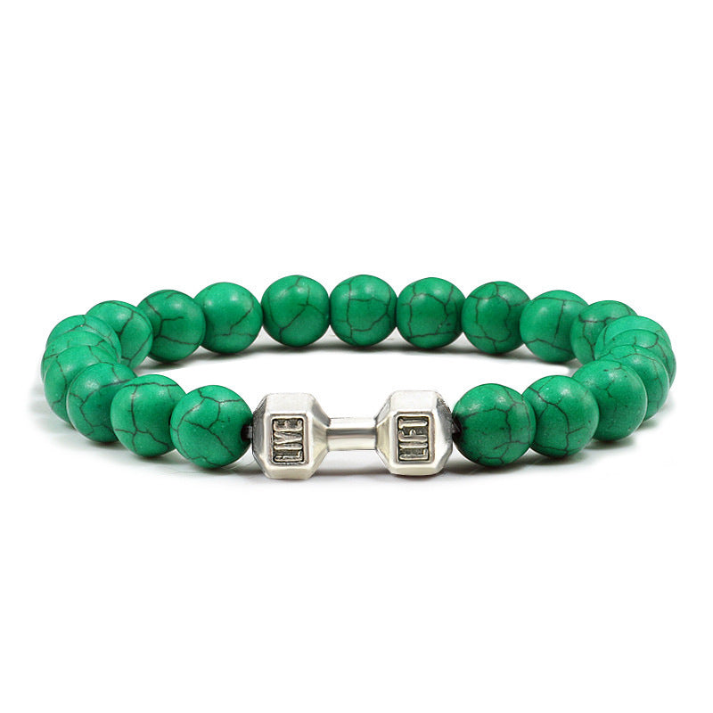 Beaded Black Frosted Stone Color Turquoise Bracelets