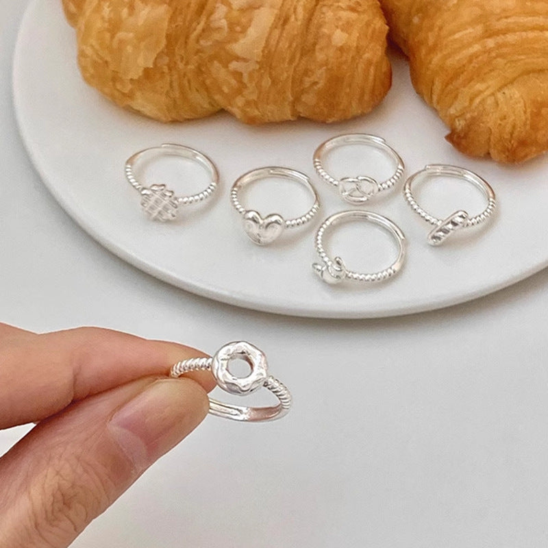 Sier Female Niche High-grade Light Luxury Rings