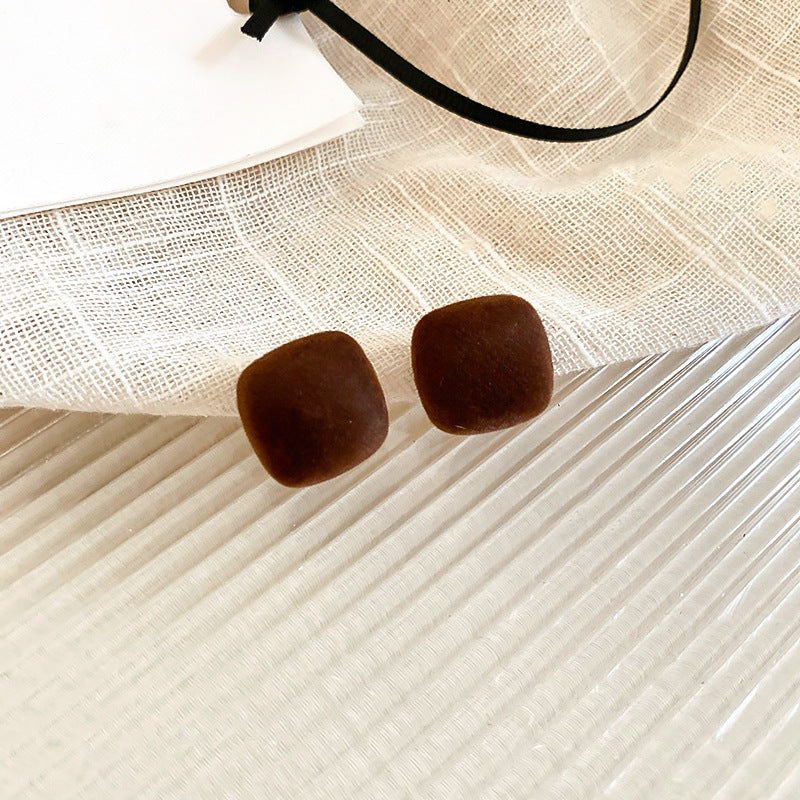 Sier Geometric Niche Design Elegant High-grade Earrings