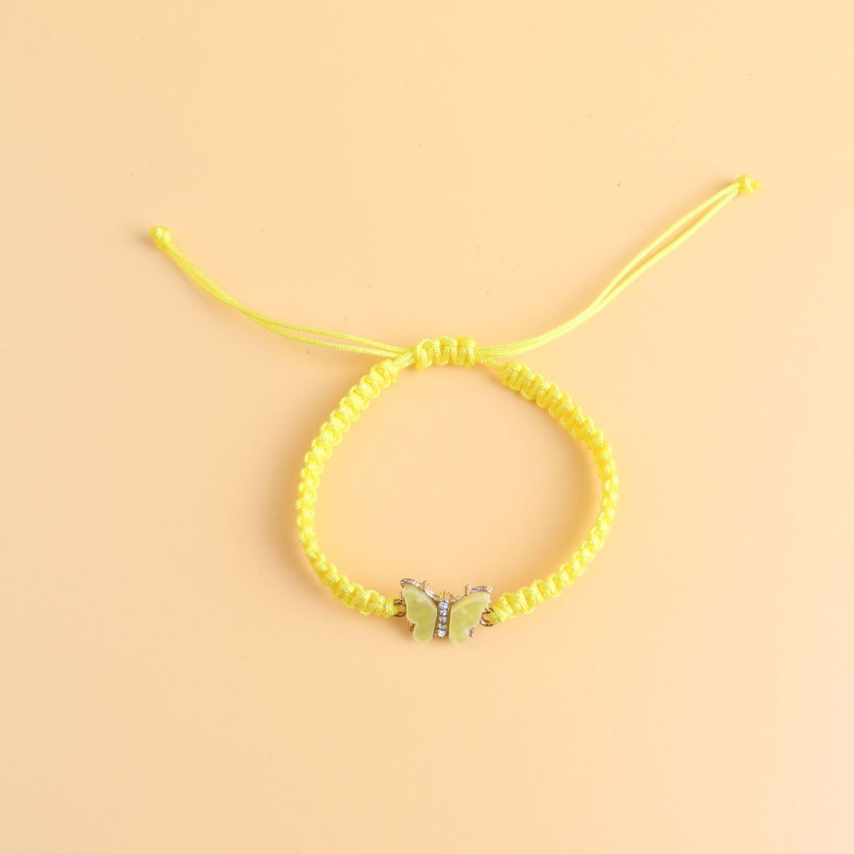 Black White Butterfly Flat Knot Hand-woven Bracelets