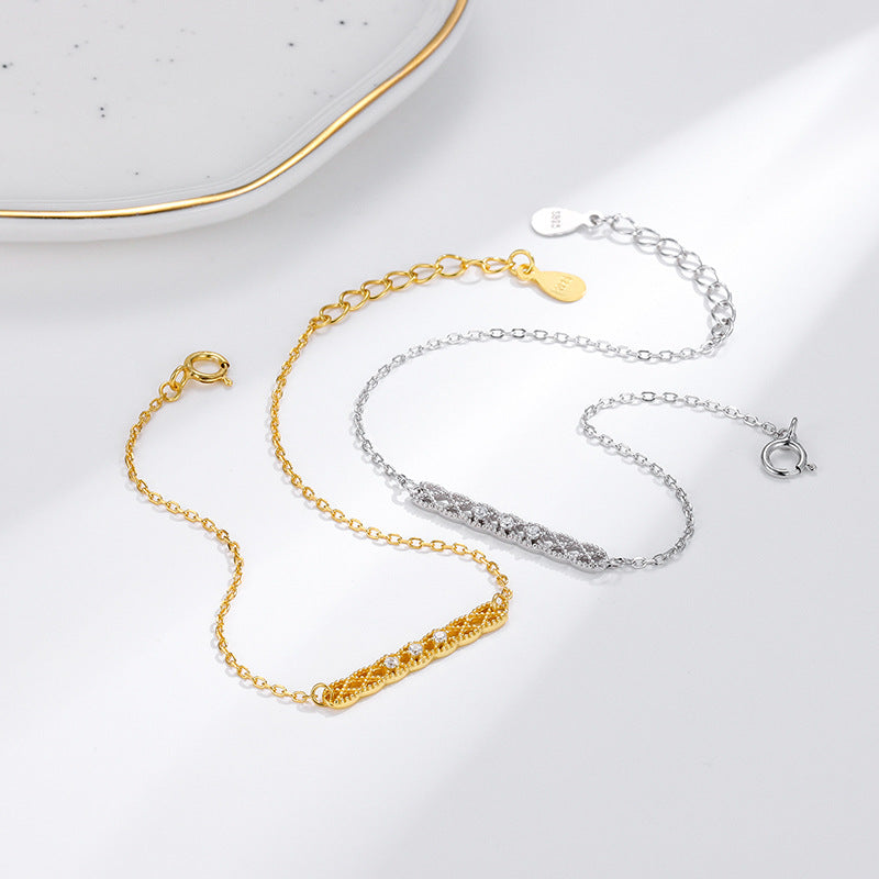 Women's Micro Inlaid Zircon Hollow Lace Design Bracelets
