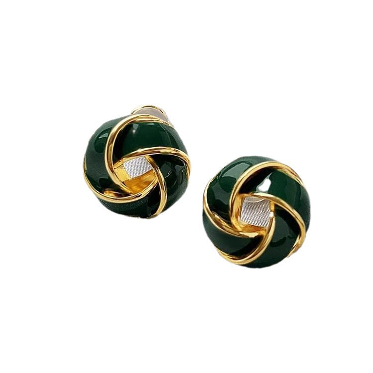 Ball Ear Clip Female Fashion Niche Earrings