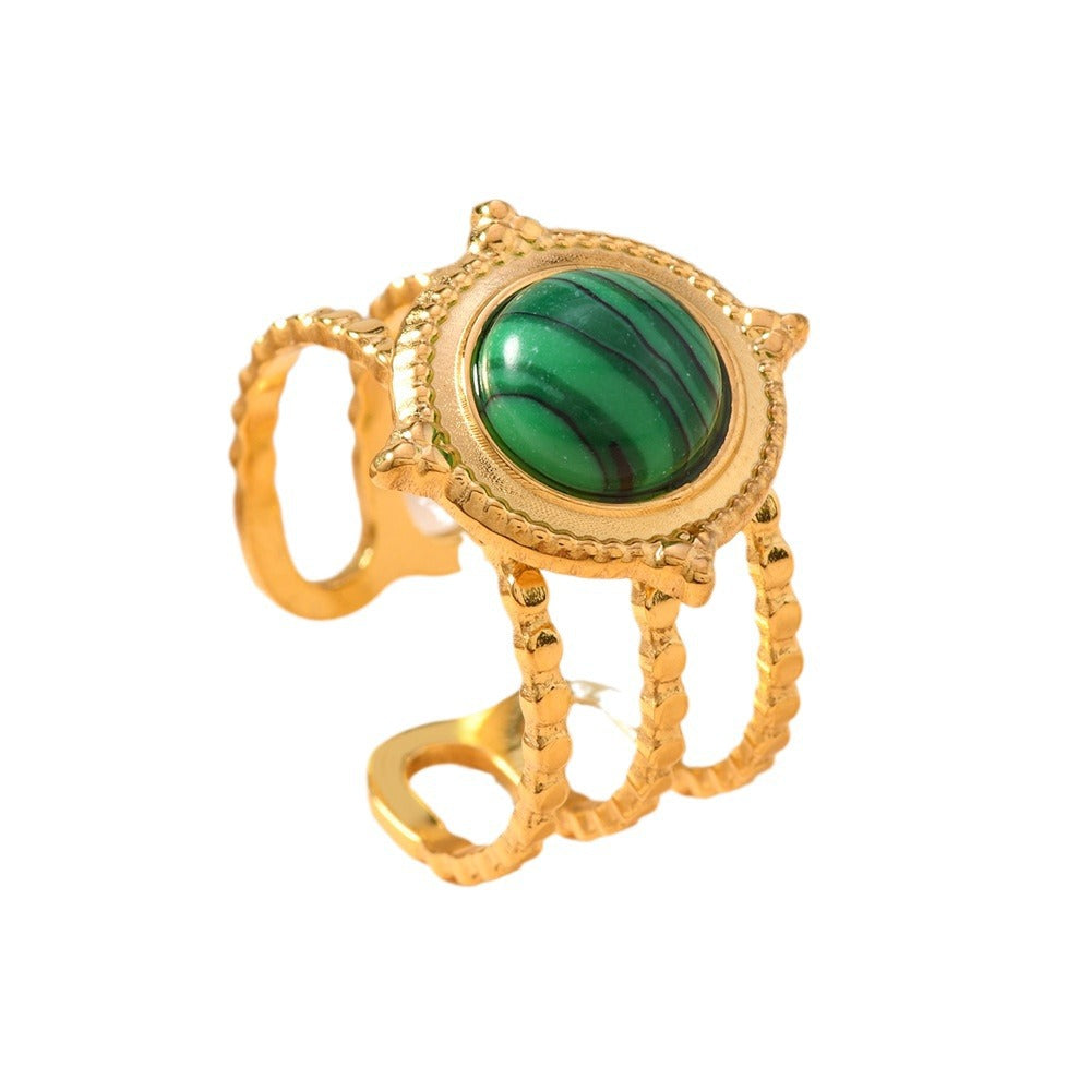 Stainless Steel Hand Jewelry Palace Style Rings