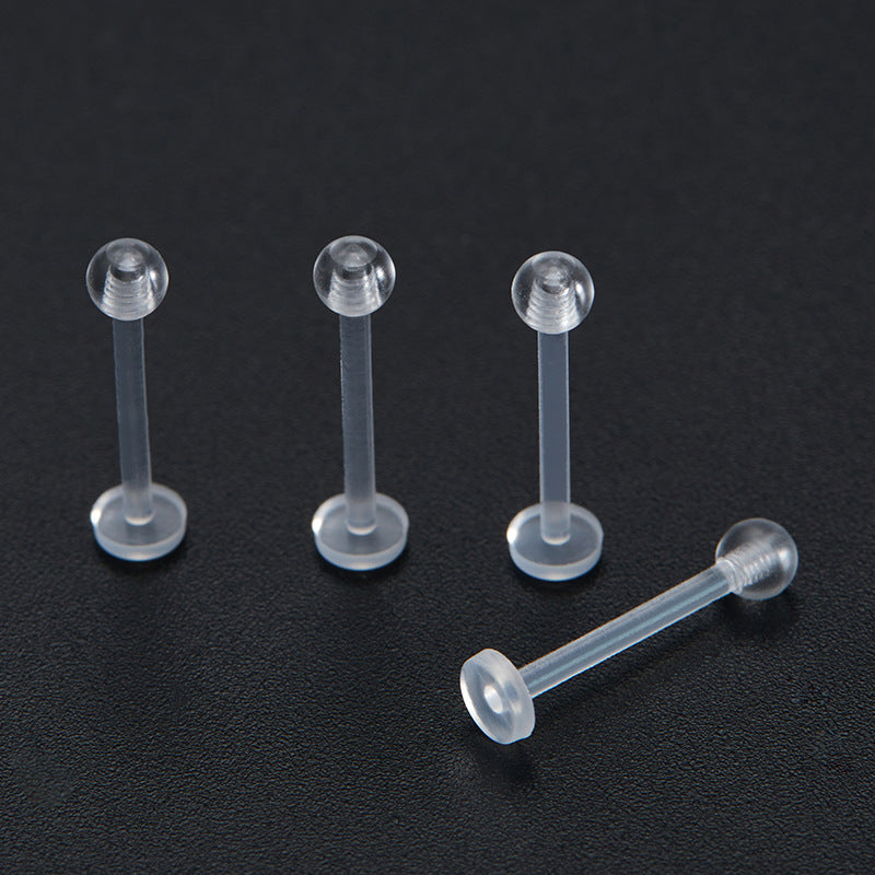 Straight Rod Ear Invisible See Through Needle Earrings