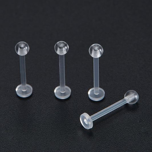 Straight Rod Ear Invisible See Through Needle Earrings