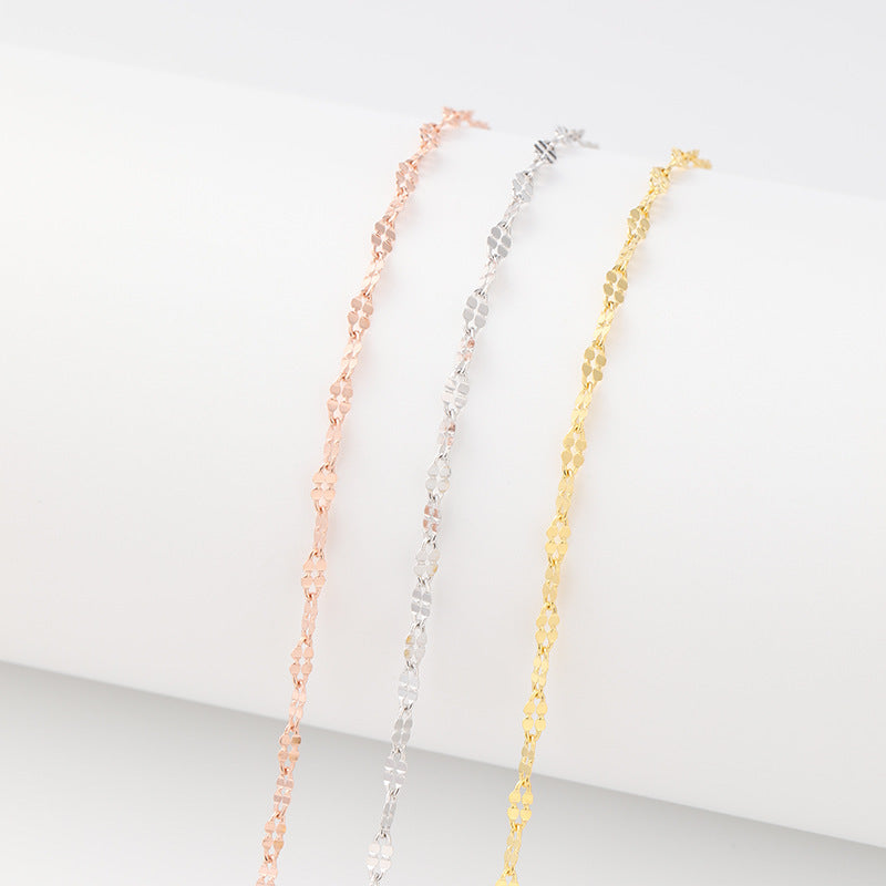 Starry Sky Snake Bones Chain Melon Seeds Necklaces