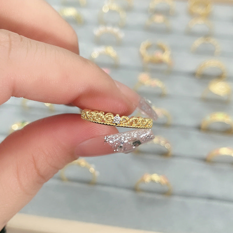 Flower Fashion Personalized Opening Adjustable Index Finger Rings