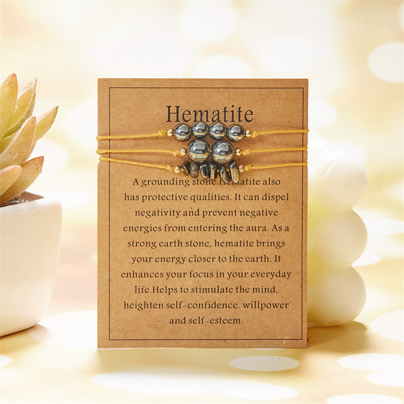 Stone Beaded Suit Citrine Irregular Gravel Bracelets