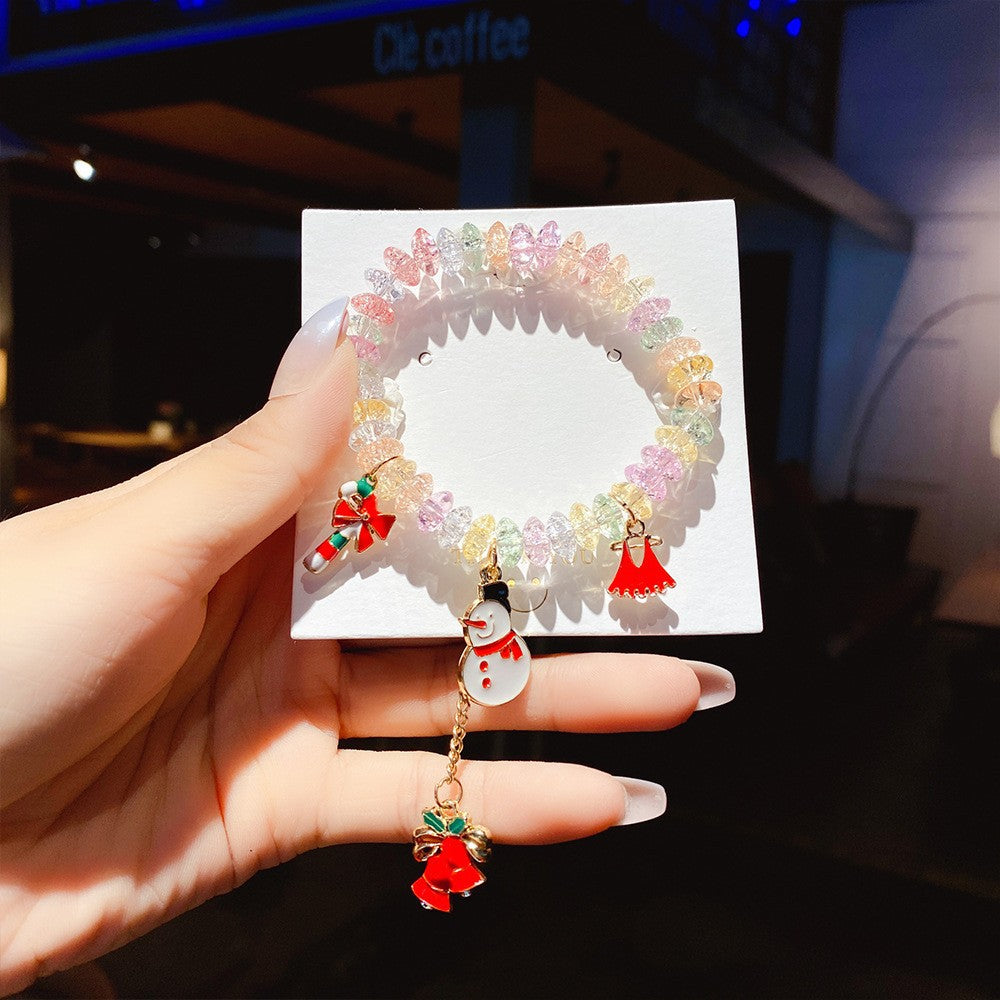 Tree Elderly Snowman Elk Snowflake Bell Bracelets