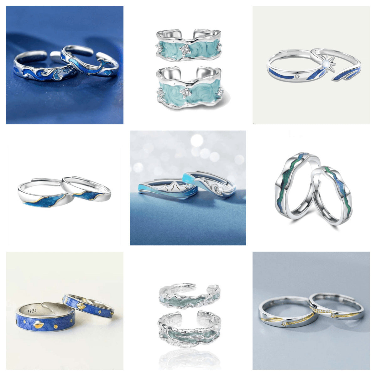 Epoxy Oath Of Love Wedding Valentine's Rings