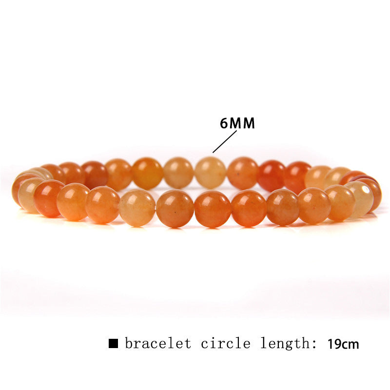 Women's & Men's Single Circle Beaded Natural Agate Stone Bracelets