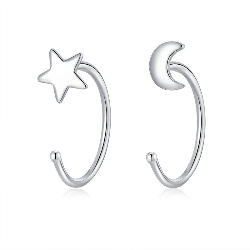 Women's Sterling Sier Pure Elegant Ear Niche Earrings