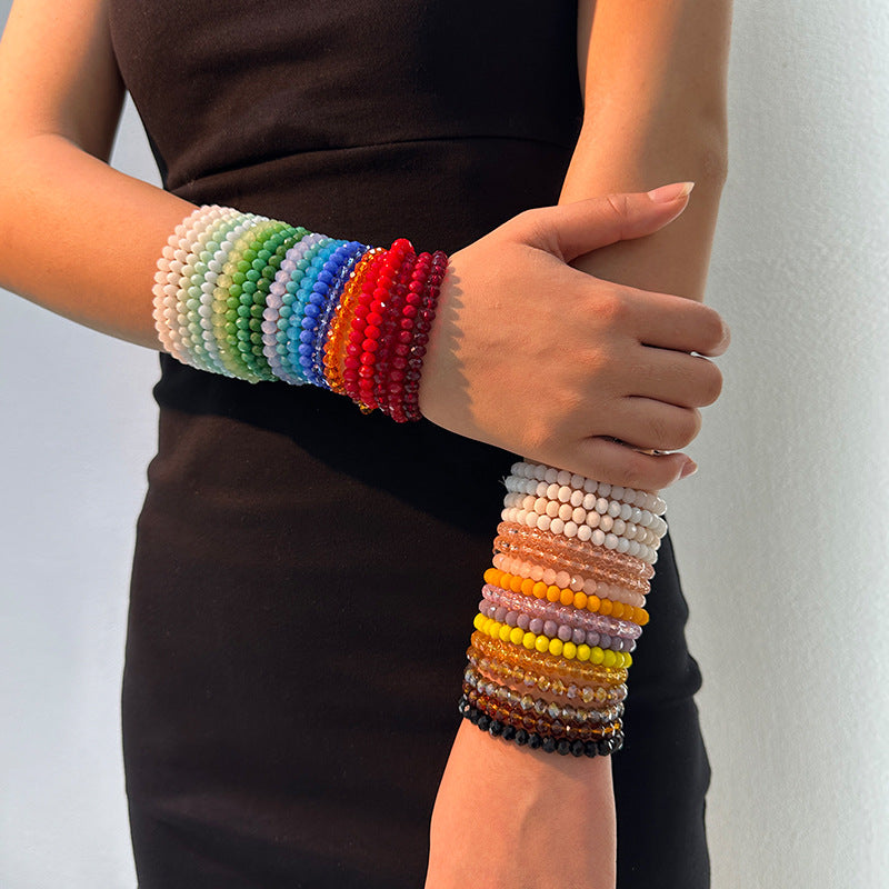 Women's Crystal Suit Bohemian Twin Elastic For Bracelets